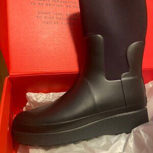 HUNTER BOOTS SIZE 8, EU39, UK6 , MID CALF -NEOPRENE/Rubber- NWT Refined Creeper